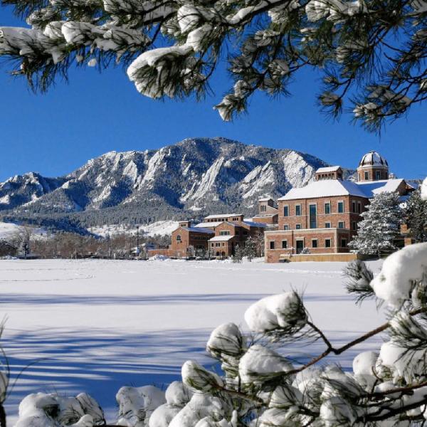 Snow campus scenic