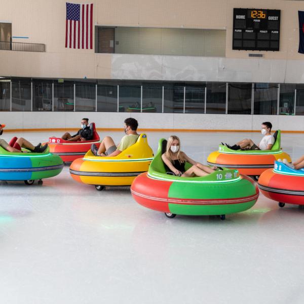 Bumper Cars on Ice at the Rec