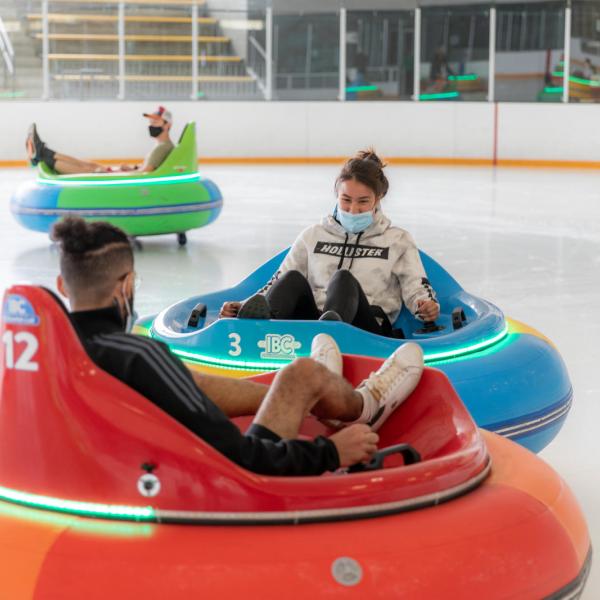 Bumper Cars on Ice at the Rec
