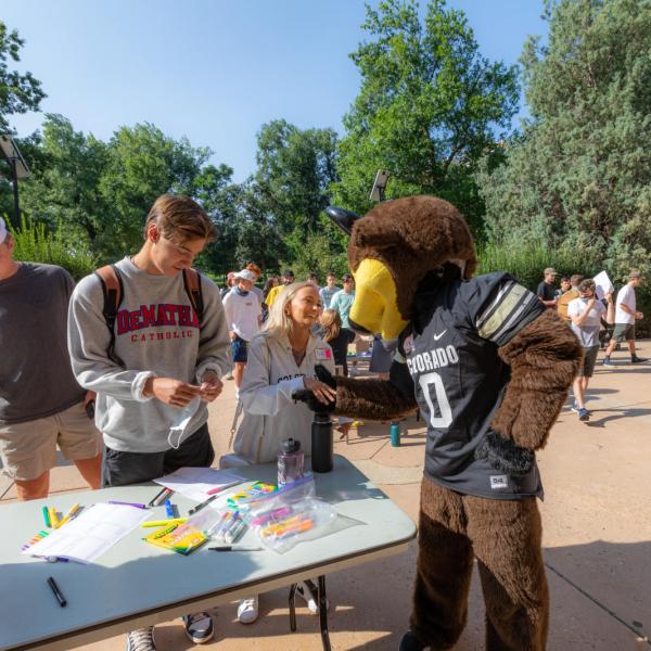 Chip attending College Day