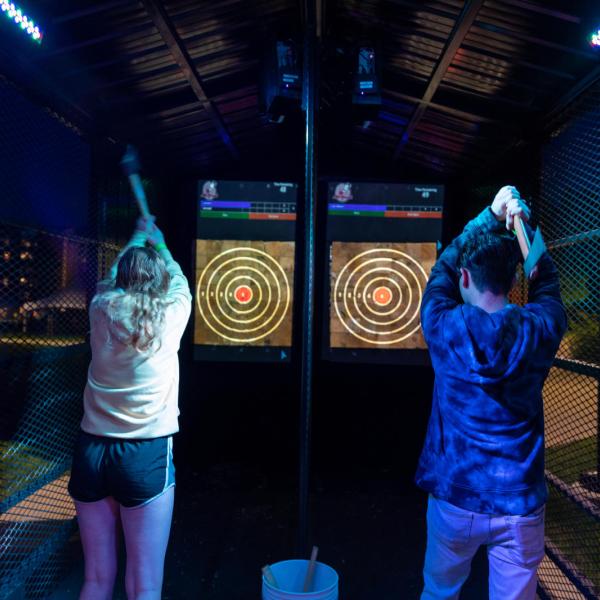 CU Block Party ax throwing