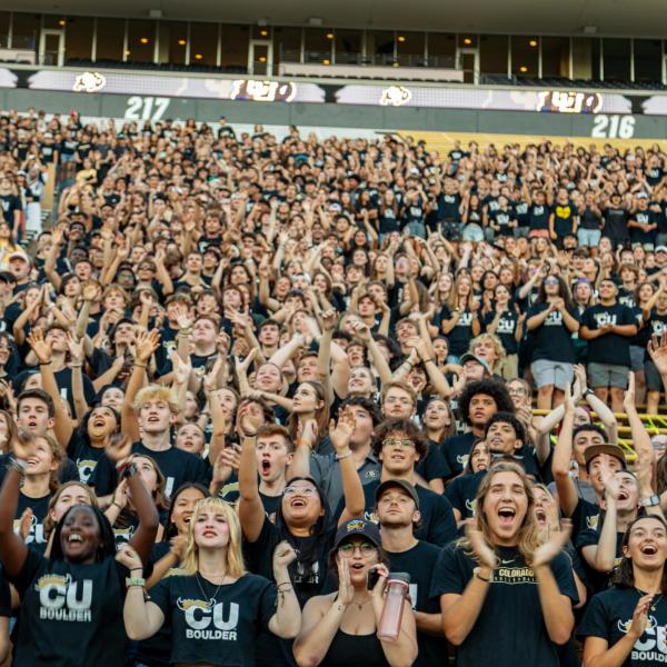 students in Folsom at CU kickoff