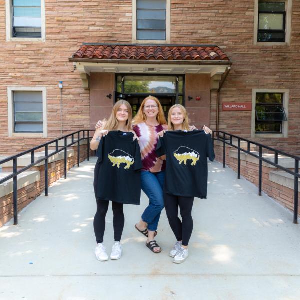 New Buffs with their exclusive new student shirts