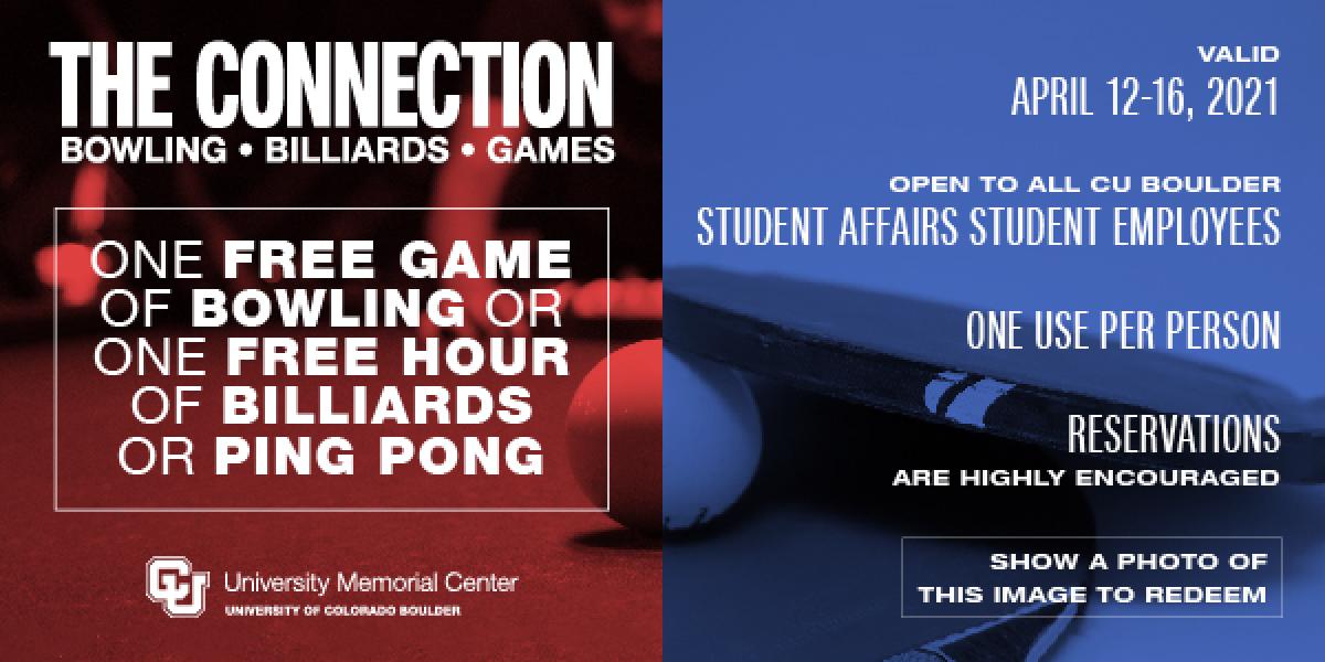 coupon for bowling, billards or ping pong