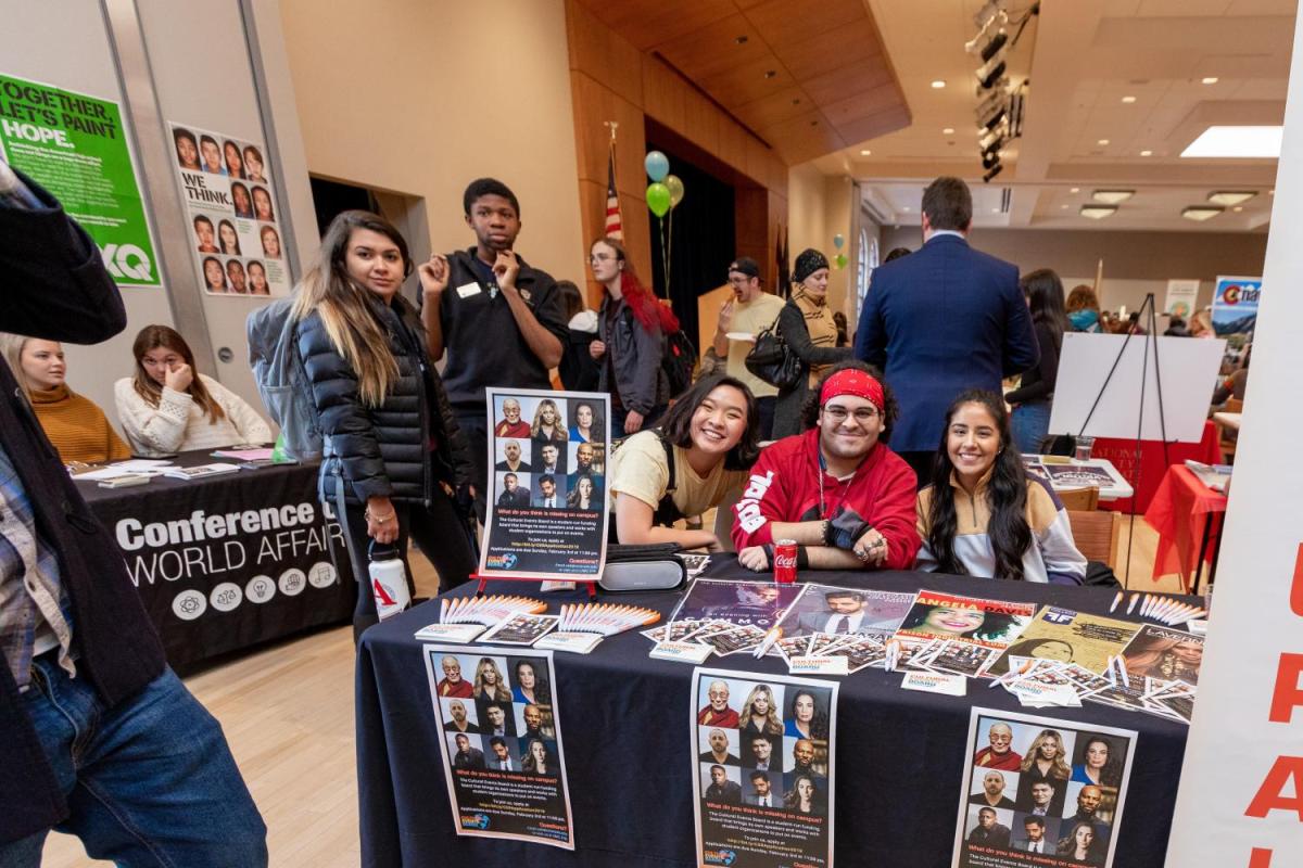 Cultural Events Board tabling at Involvement fair
