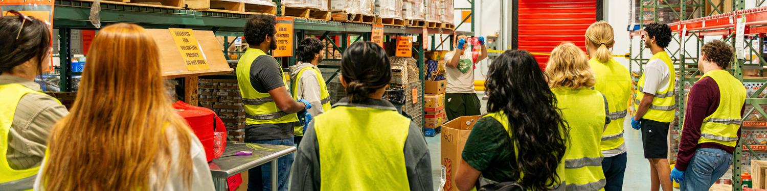 A group of people volunteering