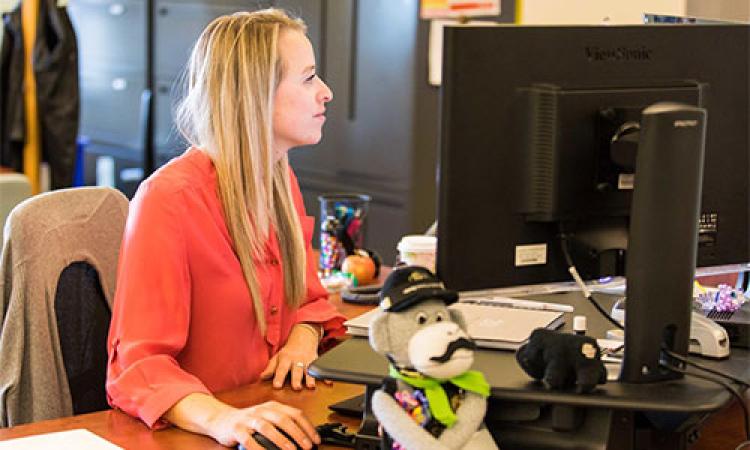 employee working at computer