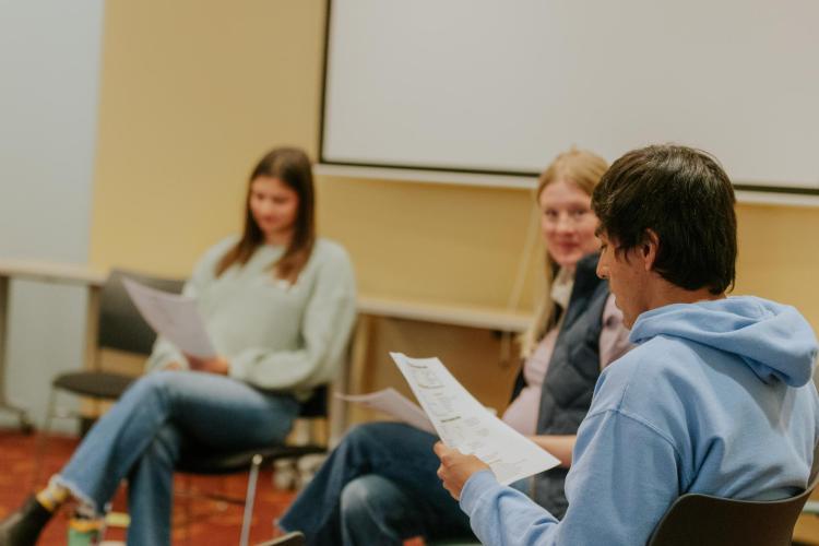 Students in a group session