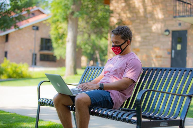 student studying