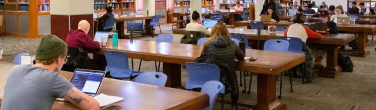 Students studying at Norlin Library