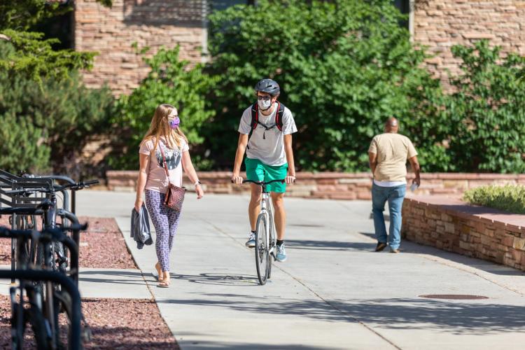 students on campus