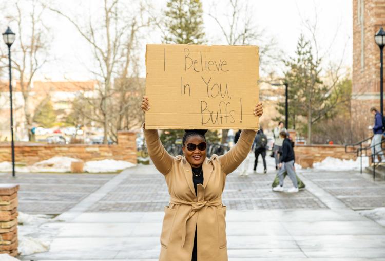 Dr. mull with sign