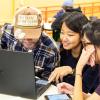 students studying