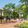 People walking on the Pearl Street Mall in summer