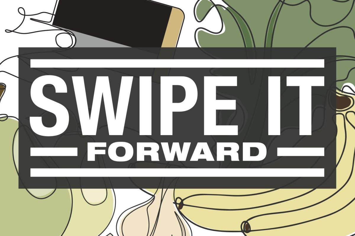 stylized text 'Swipe It Forward'
