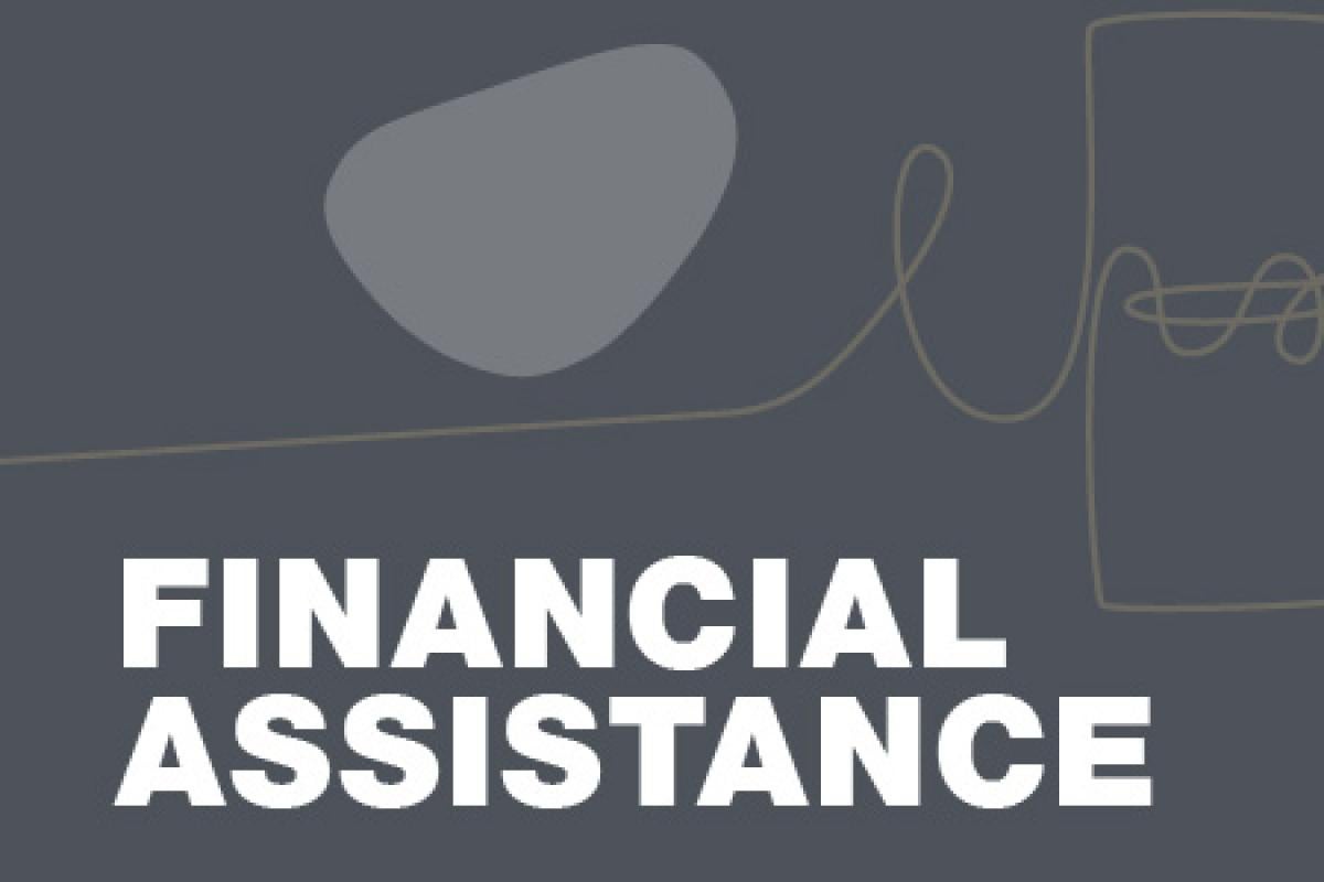 stylized text 'Financial Assistance'