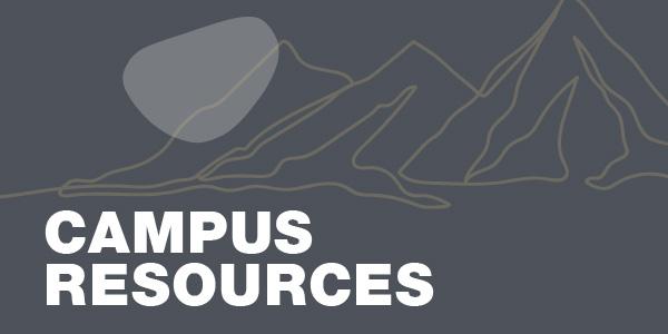 stylized text 'Campus Resources'