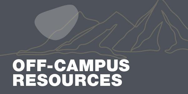 stylized text 'Off-Campus Resources'