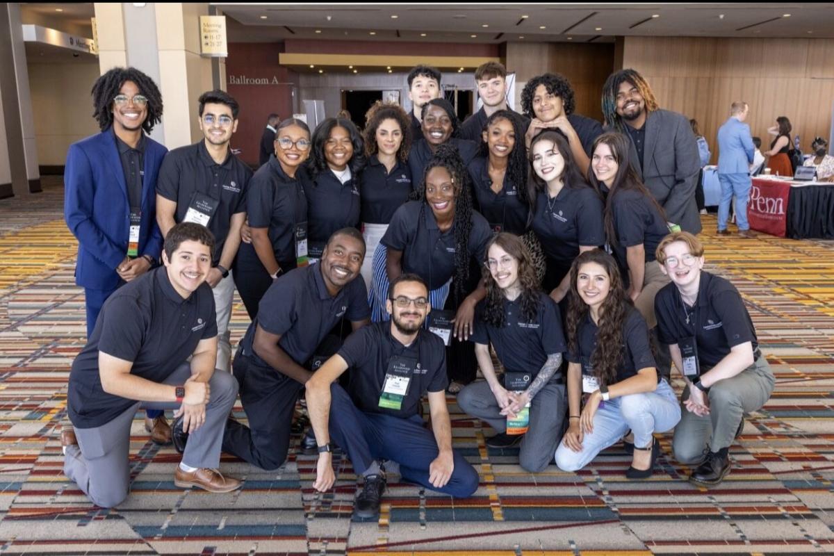 A group picture of GAR students at a conference
