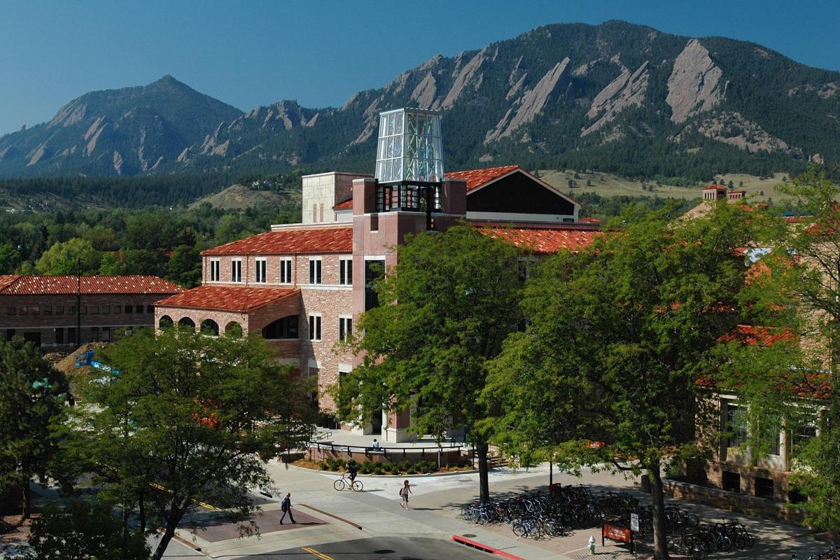 ATLAS building with mountains in the background.