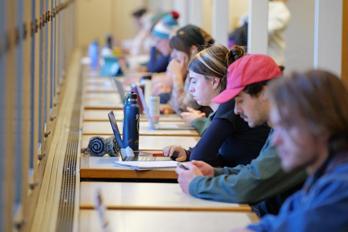 Students studying in Norlin Library