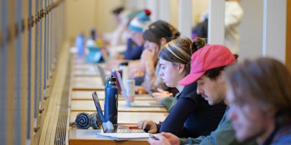 Students studying in Norlin Library