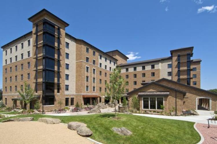 CU-Boulder's LEED platinum Williams Village North residence hall. Photo by John Robledo Foto.