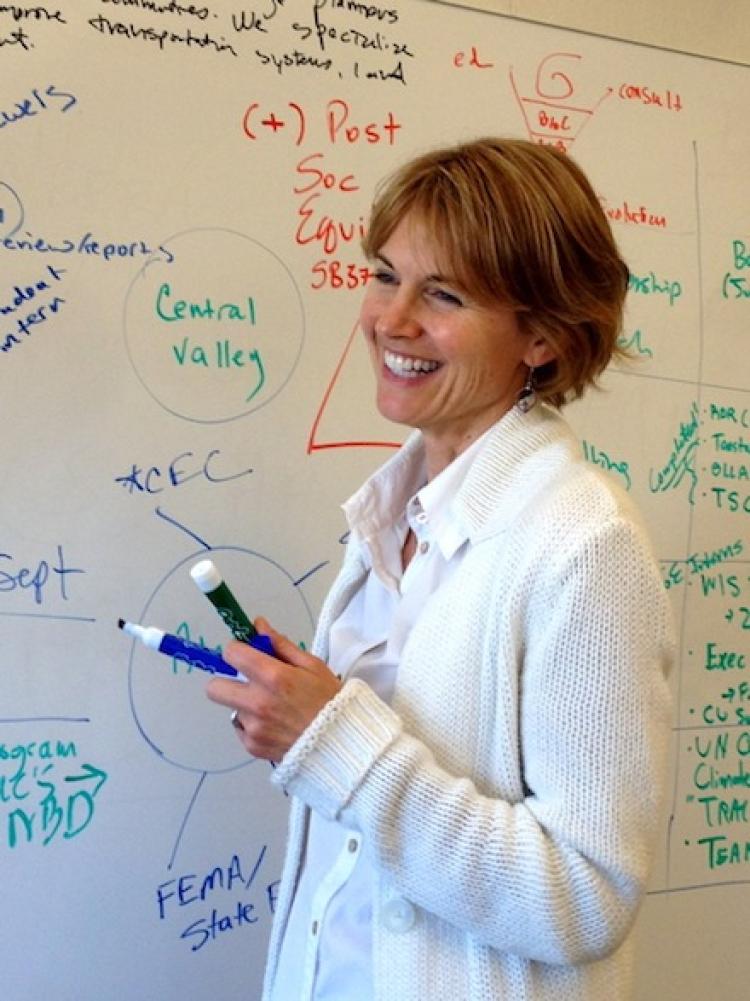 Seane Lowe Steffen at white board