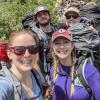 Kellen with her niece and nephews backpacking at Maroon Bells-Snowmass Wilderness.