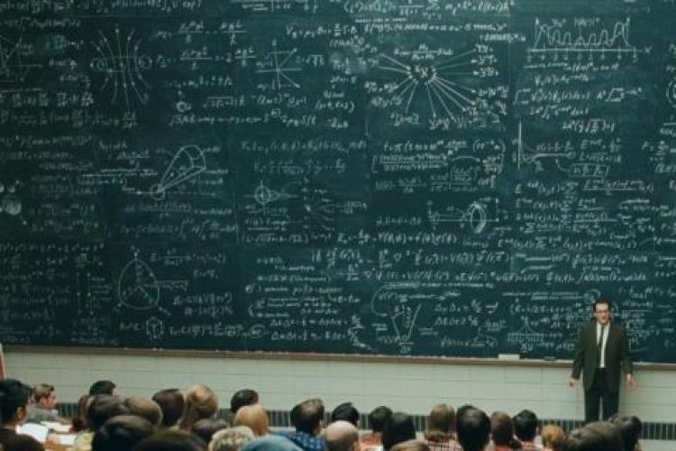 Professor with Chalkboard