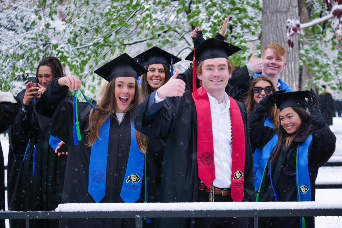 students graduating with honors at commencement