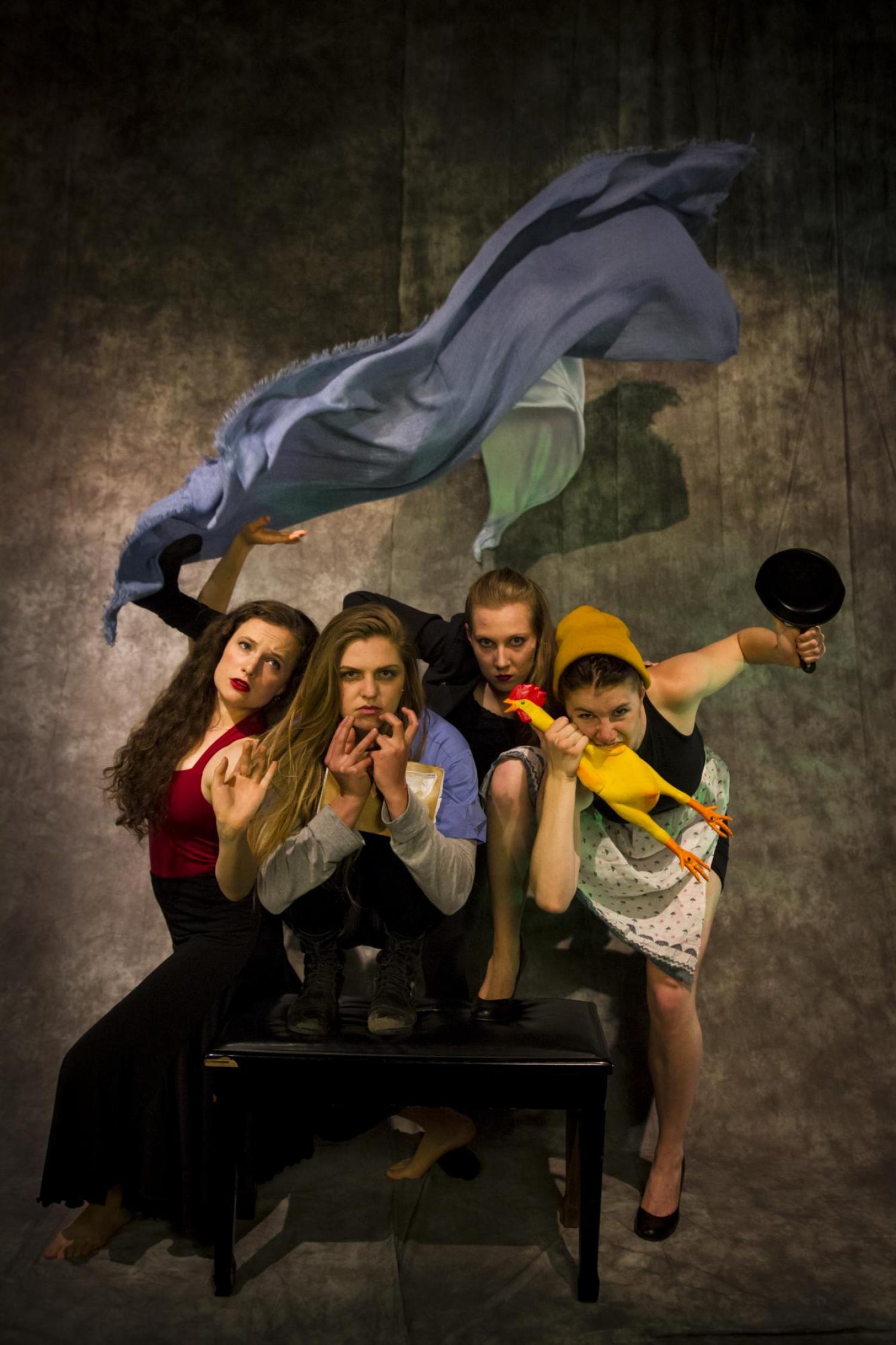 Dancers performing in Catapult posing for the camera.