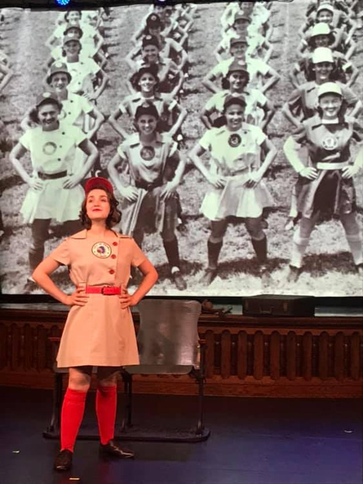 AEA Performer Sarah Steward Chapin, in “The Night They Lit Up Wrigley”, July 2019