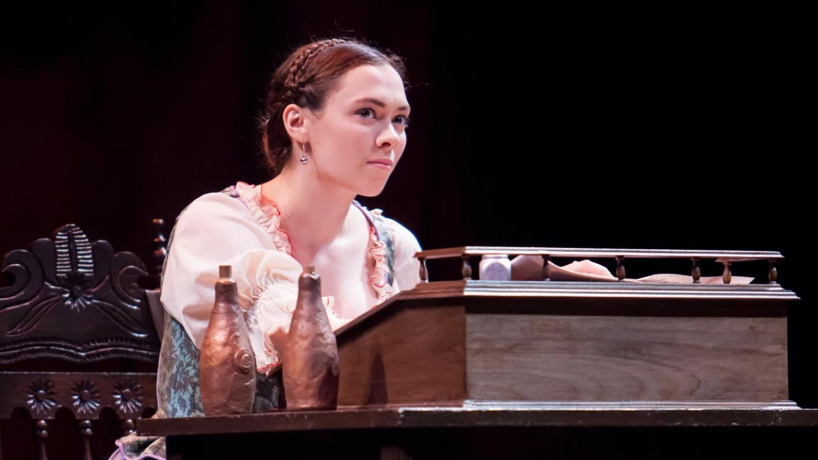 A student actor as Judith, in Equivocation at the Colorado Shakespeare Festival