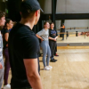Larry Southall teaches hip-hop class