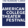 Kennedy center American college theatre festival logo white and blue