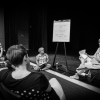 An active listening circle at Not in Our House: Boulder Theatre Community in Conversation.
