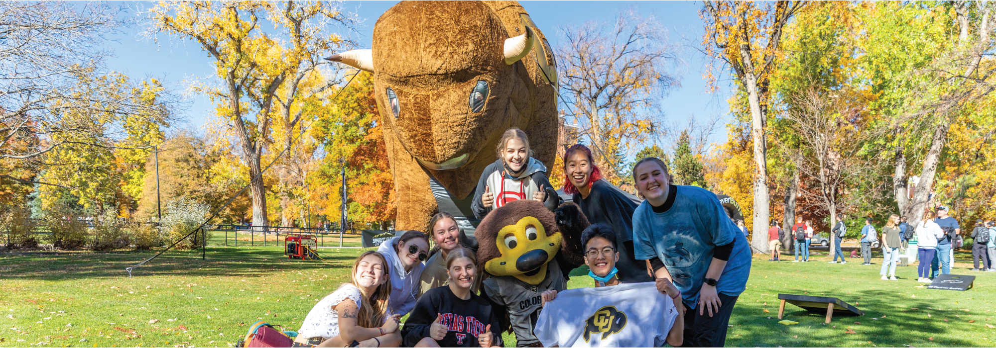 CU students celebrating Buffs pride 