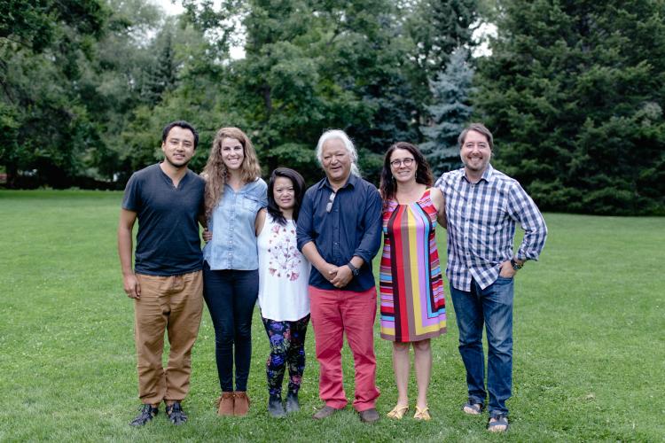 Karma Phutsok with CU Boulder Professor Carole McGranahan and graduate students