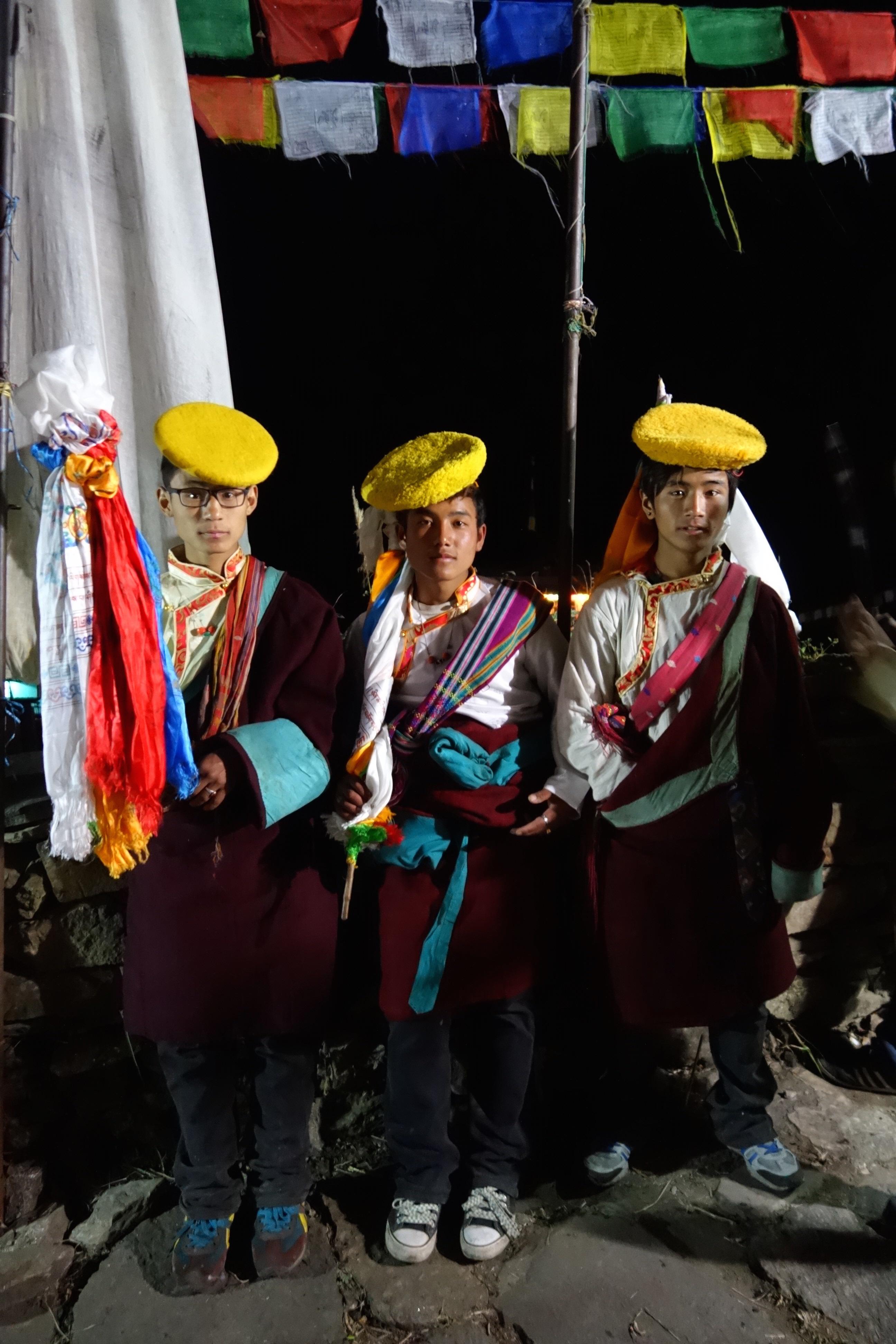 Tamang youth in traditional Tibetan dress