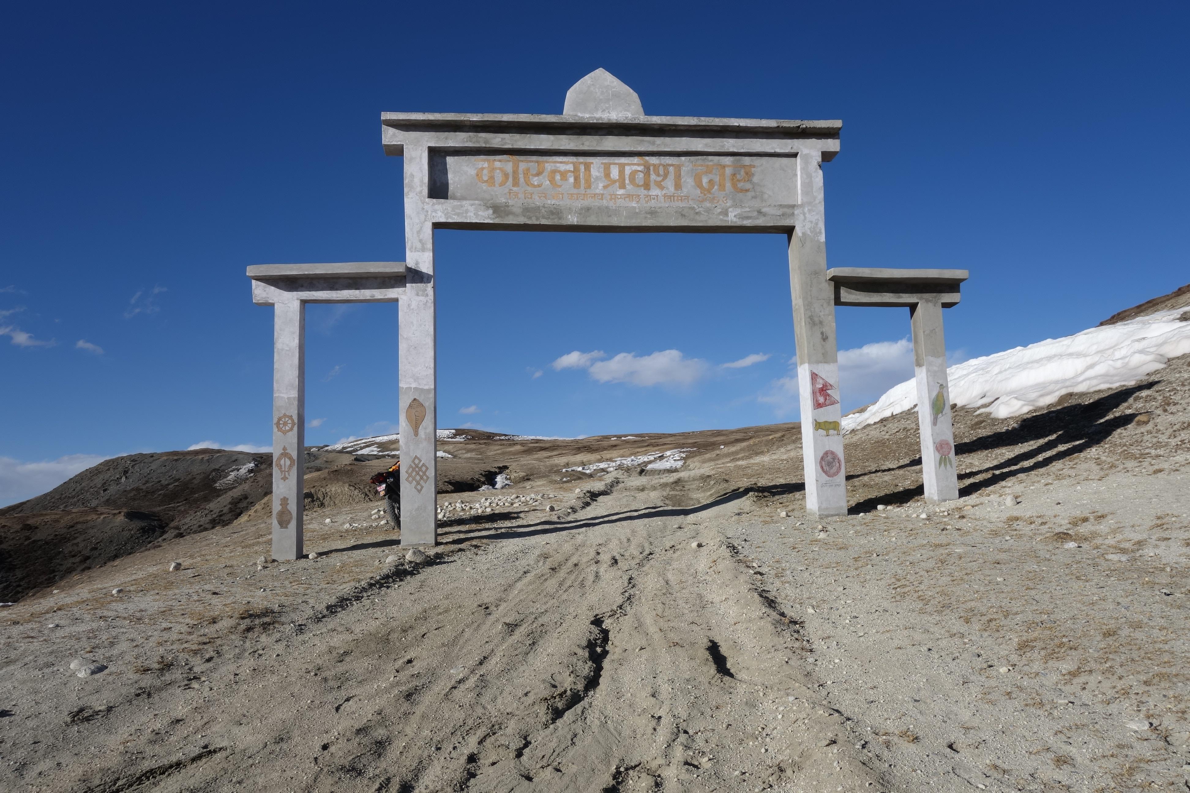 Built in the early 1960s, this Nepali gate marks the spot where sovereign territory gives way to the Nepal-China boundary zone at the Kora-la