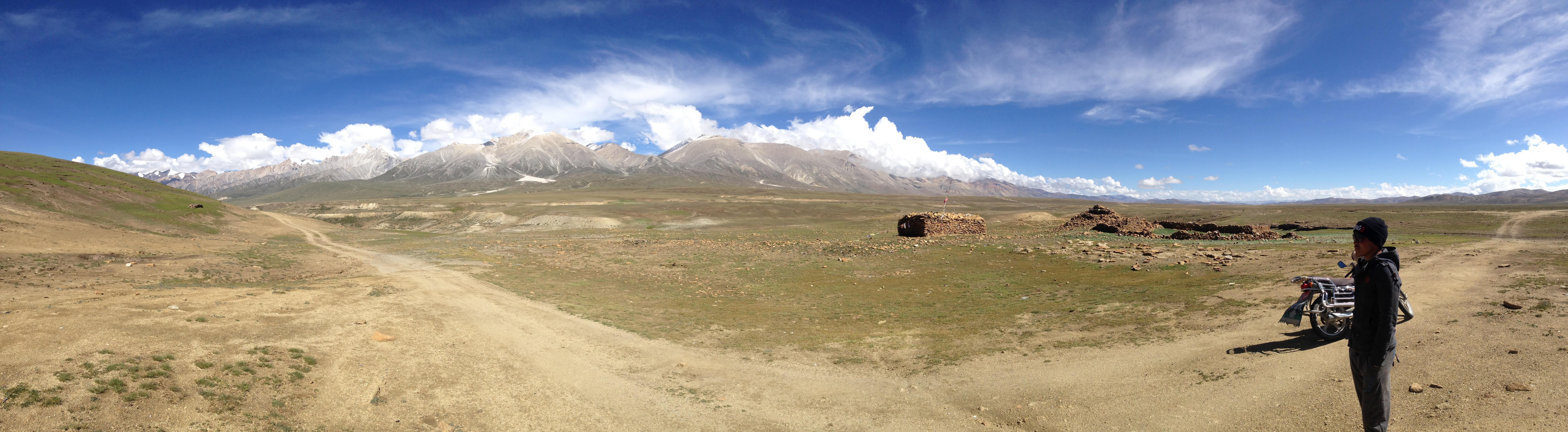 Representing the sensitivity and security of the Mustang-Tibet border, within minutes after taking this panorama atop the Kora-la, the Chinese Armed Police Force rapidly responded to these visitors' presence at the border