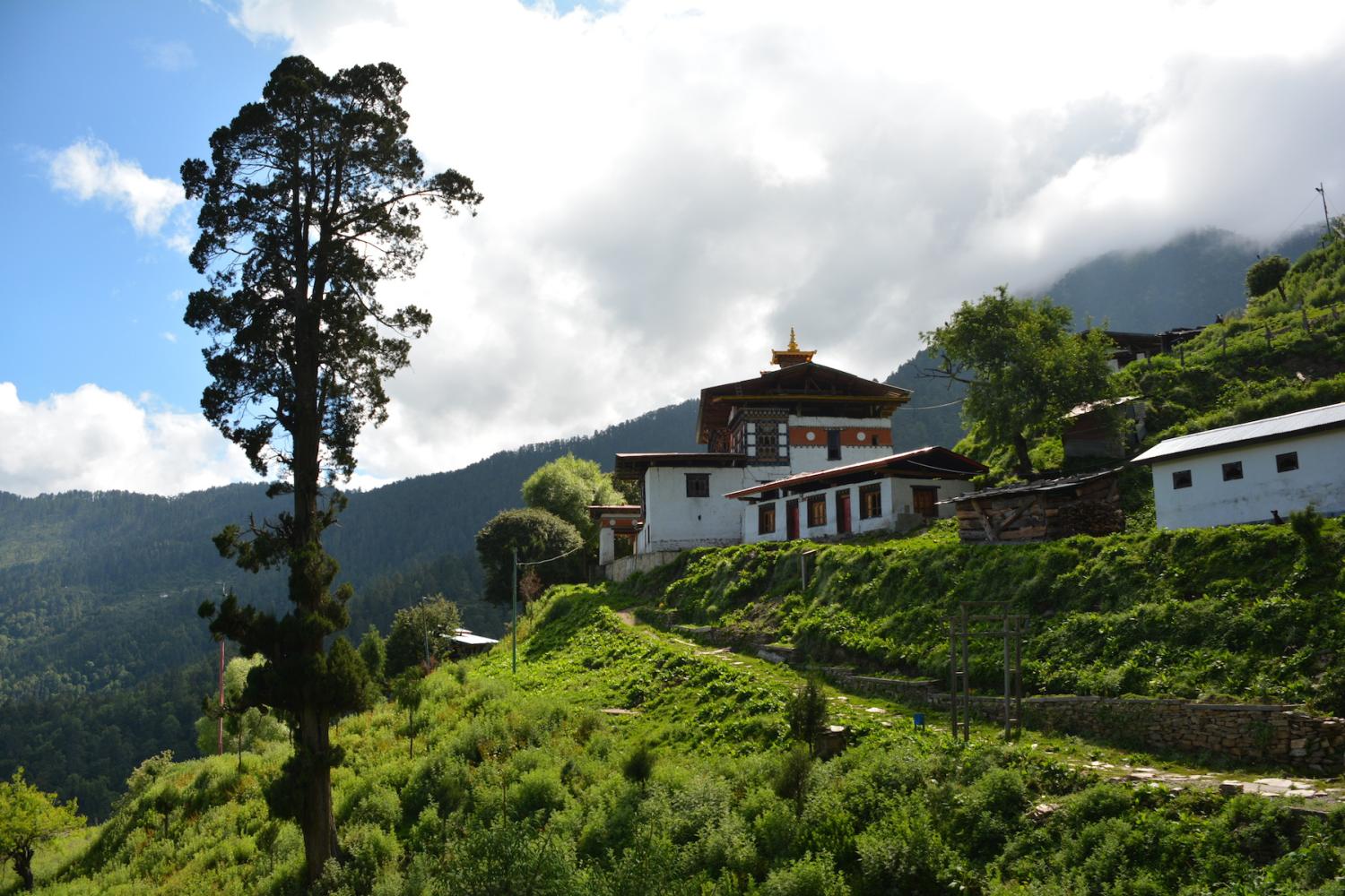 Temple above Paro