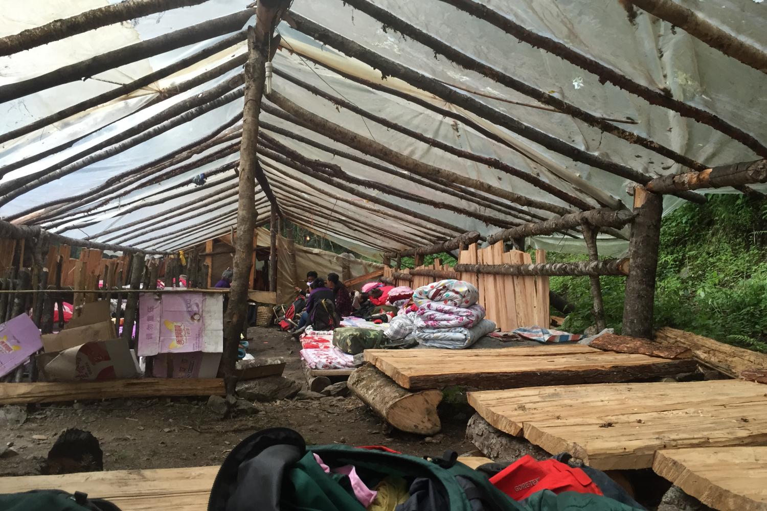 Typical simple accommodations along the route. Pilgrims generally no longer need to bring their own bedding material as a result. Along the way as well, many local Tibetans set up stands offering tea and sometimes tsampa for free to pilgrims, because of the auspiciousness of the year and the merit of circumambulation.