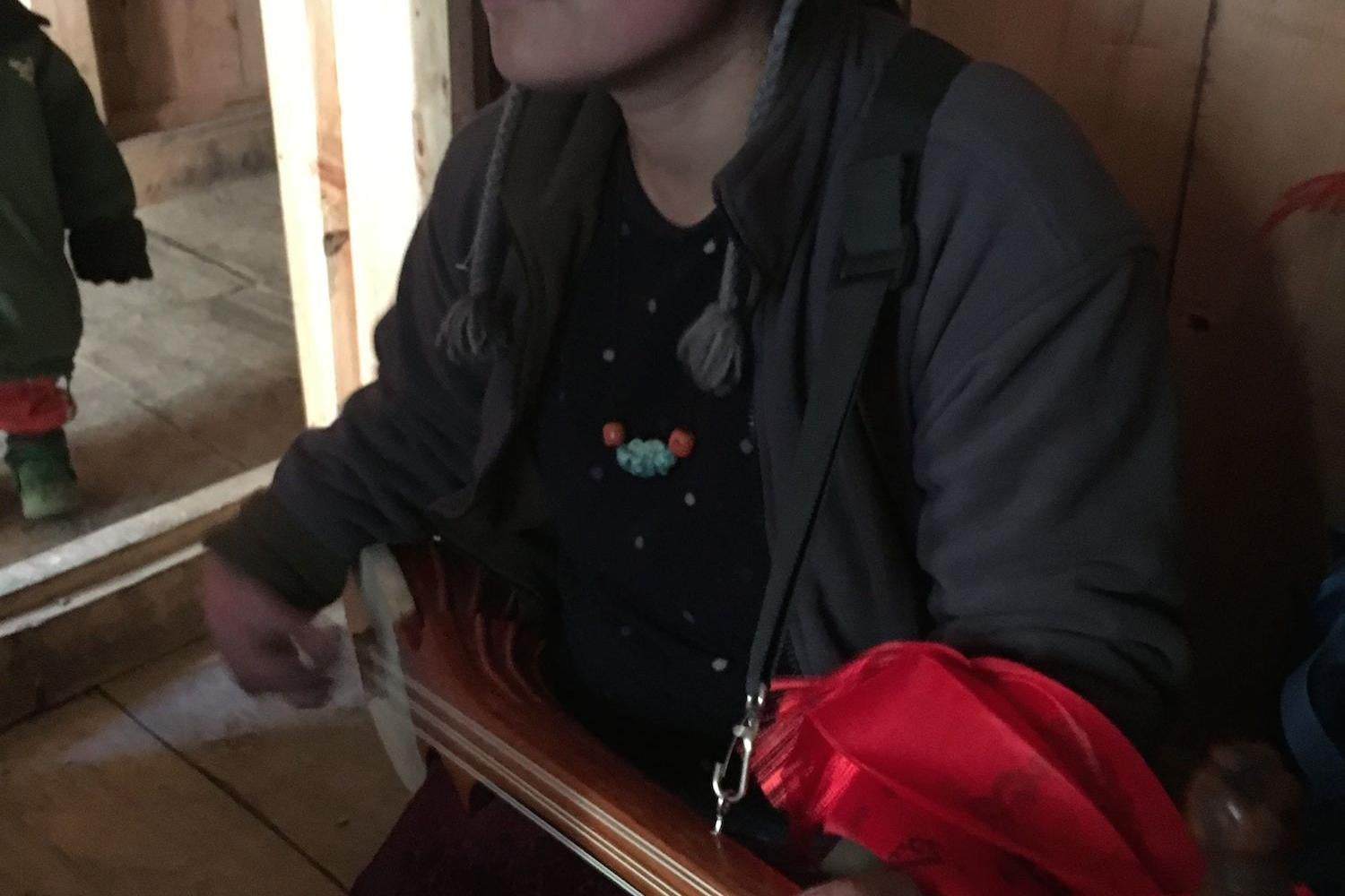 Dawa Lhamo plays the dranyen (Tibetan lute), Sho village.