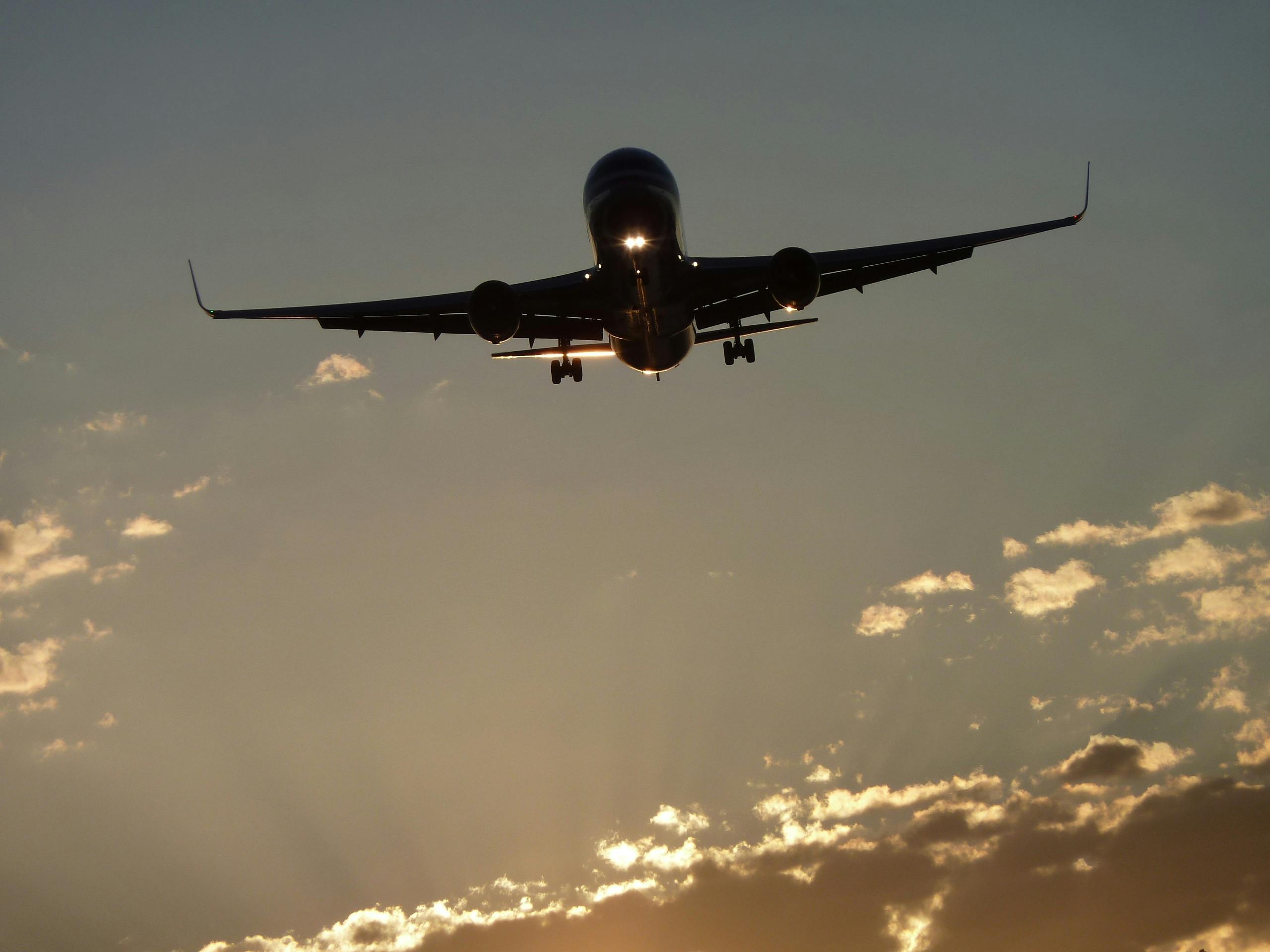 Plane flying