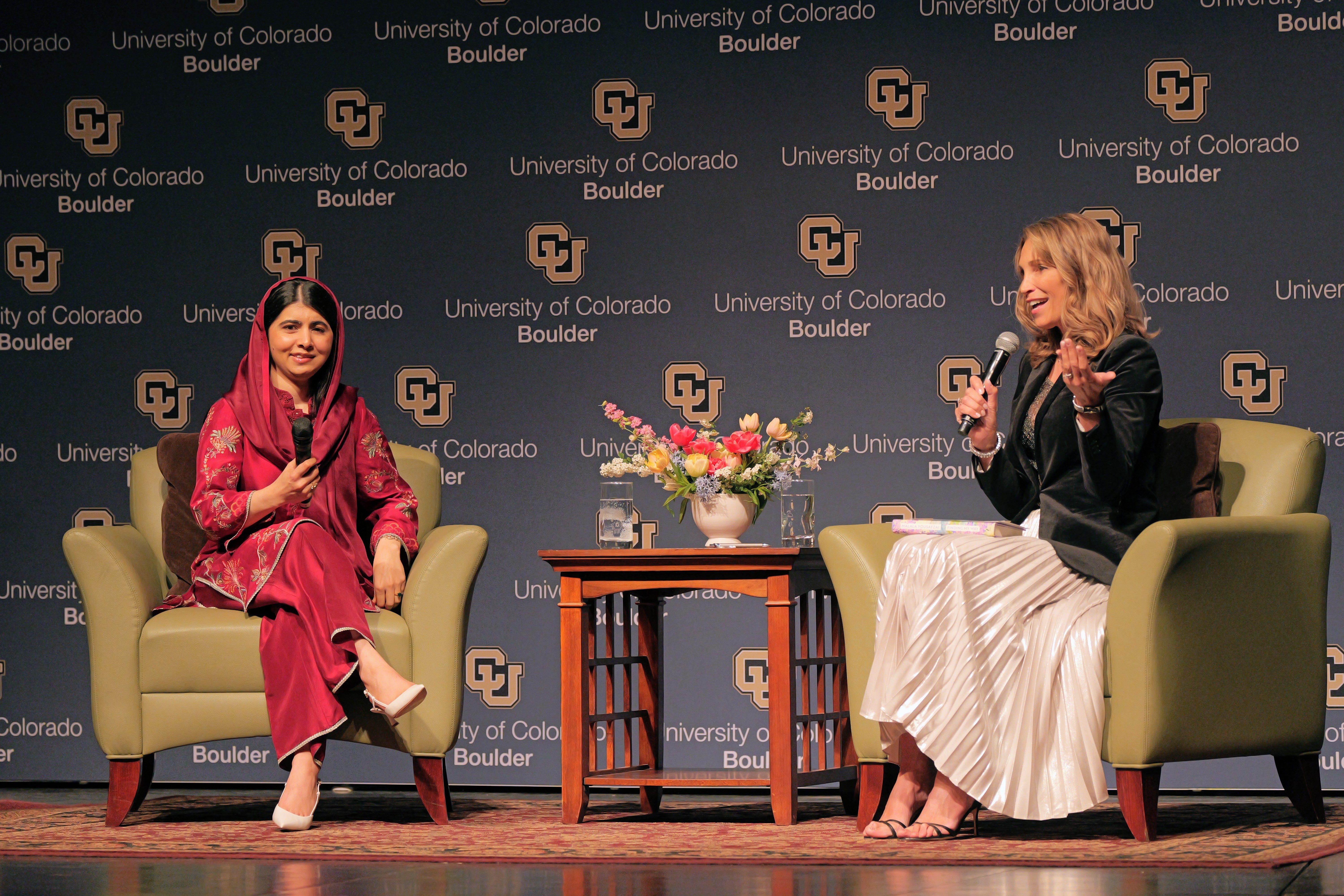 Keynote Malala Yousafzai speaks with moderator Stefanie Johnson