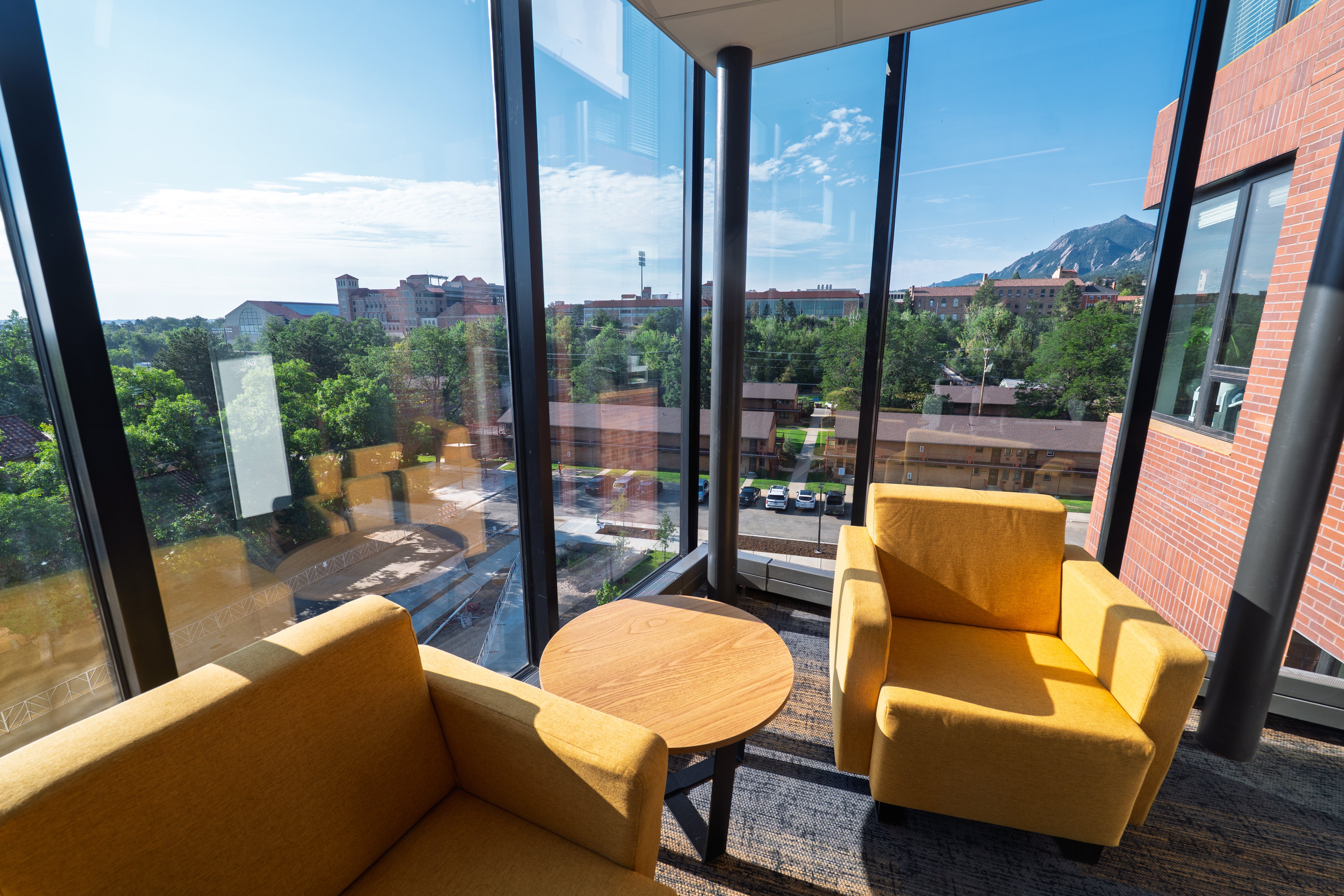 View from the south lounge area of the new Code Talker Hall residence.