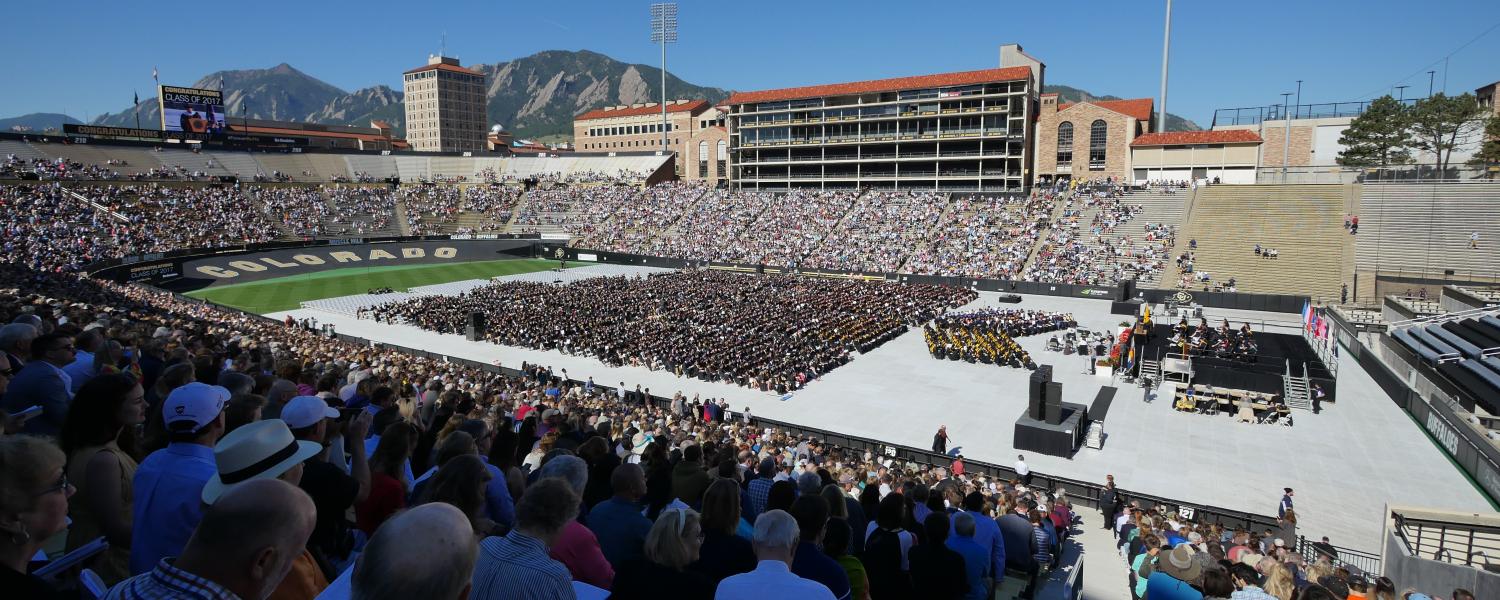 2017 commencement ceremony at Folsom Field