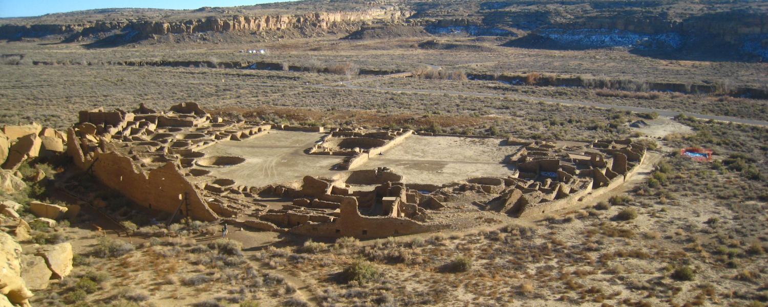 Pueblo Bonito ruins at Chaco Canyon, New Mexico